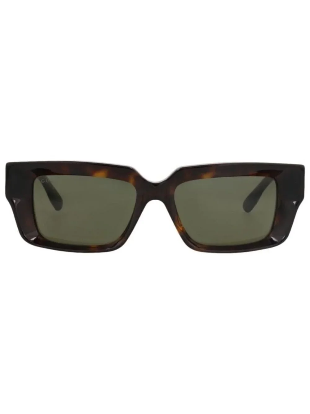 New Gucci Unisex Square/Rectangle Havana Havana Green Fashion Designer Sunglasse